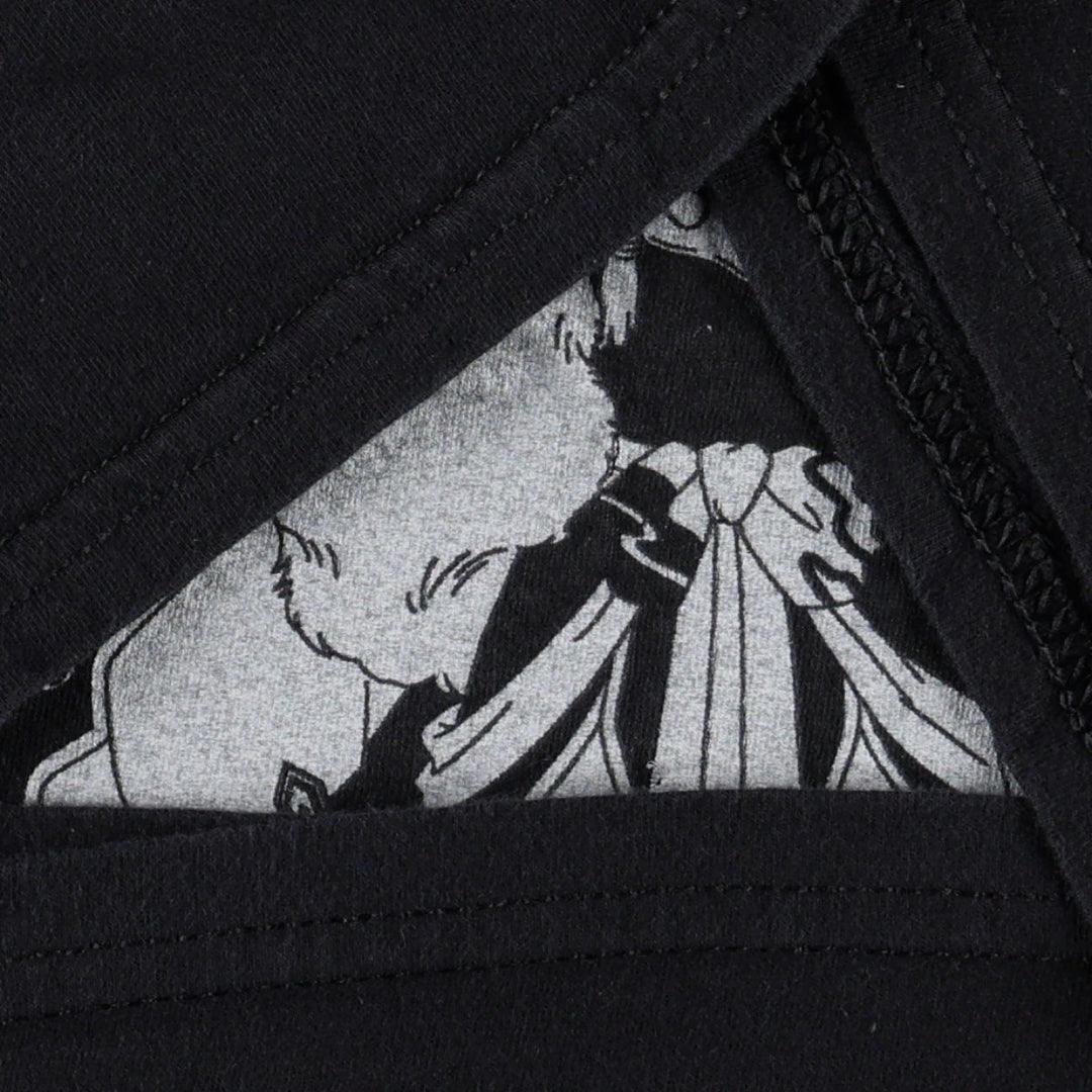 INUYASHA Inuyasha Sesshomaru Anime Character Print T-Shirt, Men's Size L cotton black type Vintage Second Hand