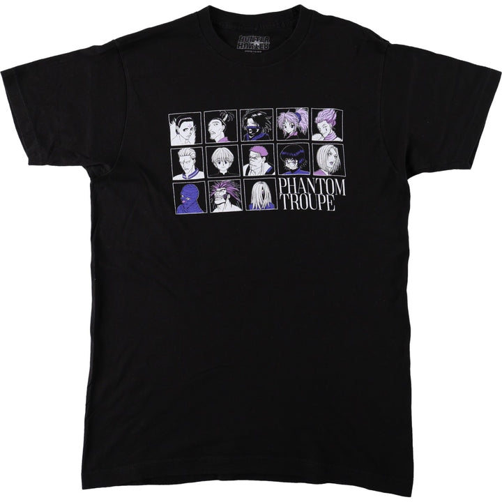 HUNTERxHUNTER Phantom Troupe Anime Character Print T-Shirt (Men's Size M) cotton black type Vintage Second Hand