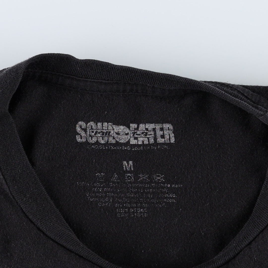 SOUL EATER Death the Kid (Shinigami-sama) Anime Character Print T-Shirt - Men's Size M unclear black type Vintage Second Hand
