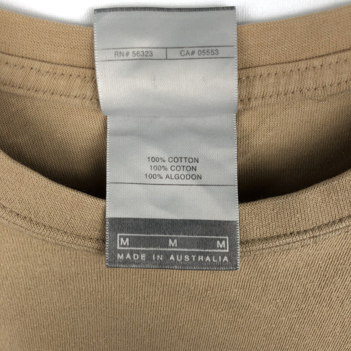00'S Nike logo print T-shirt, men's size M cotton Beige type Vintage Second Hand