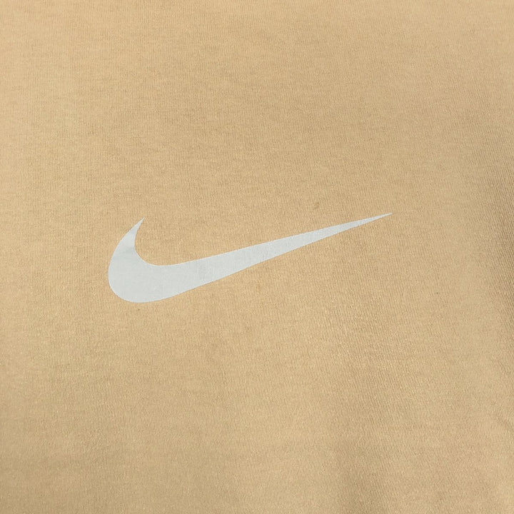 00'S Nike logo print T-shirt, men's size M cotton Beige type Vintage Second Hand