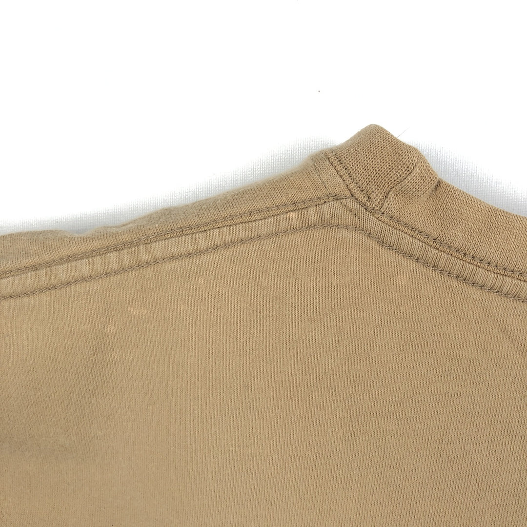 00'S Nike logo print T-shirt, men's size M cotton Beige type Vintage Second Hand