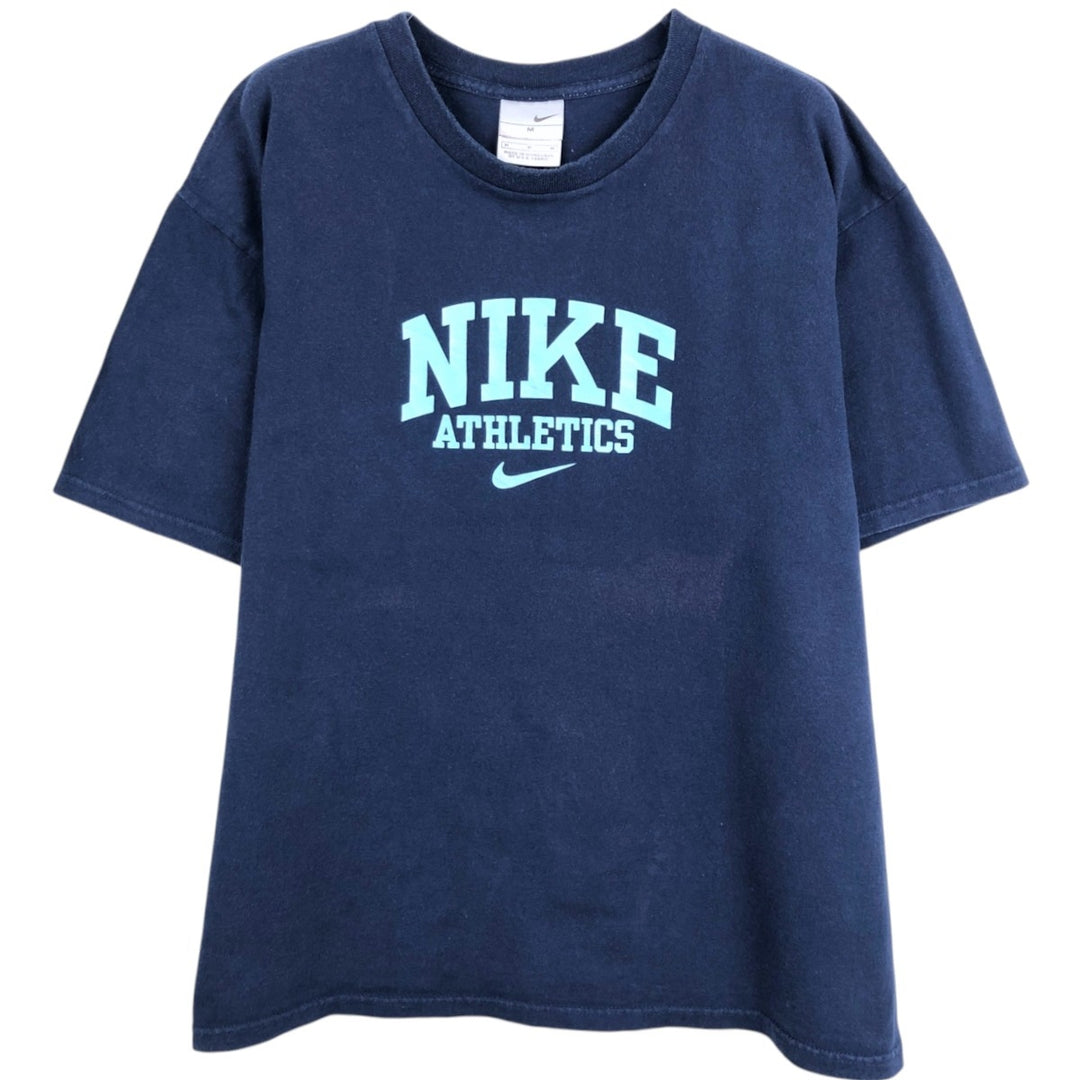 00'S Nike logo print T-shirt, men's size M cotton navy blue type Vintage Second Hand