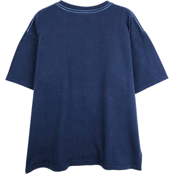 00'S Nike logo print T-shirt, men's size M cotton navy blue type Vintage Second Hand