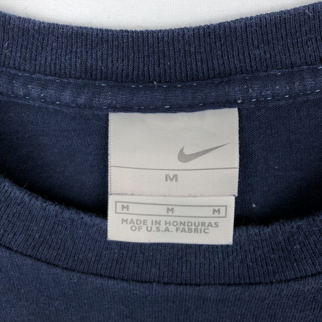 00'S Nike logo print T-shirt, men's size M cotton navy blue type Vintage Second Hand