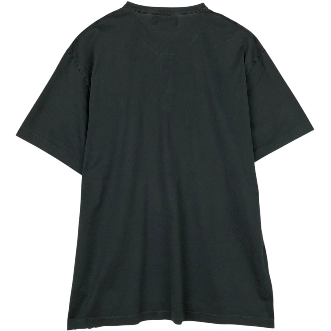 Ralph Lauren POLO SPORT Henley neck short-sleeved T-shirt with a single logo, men's size L (approx.) Pima Cotton black type Vintage Second Hand