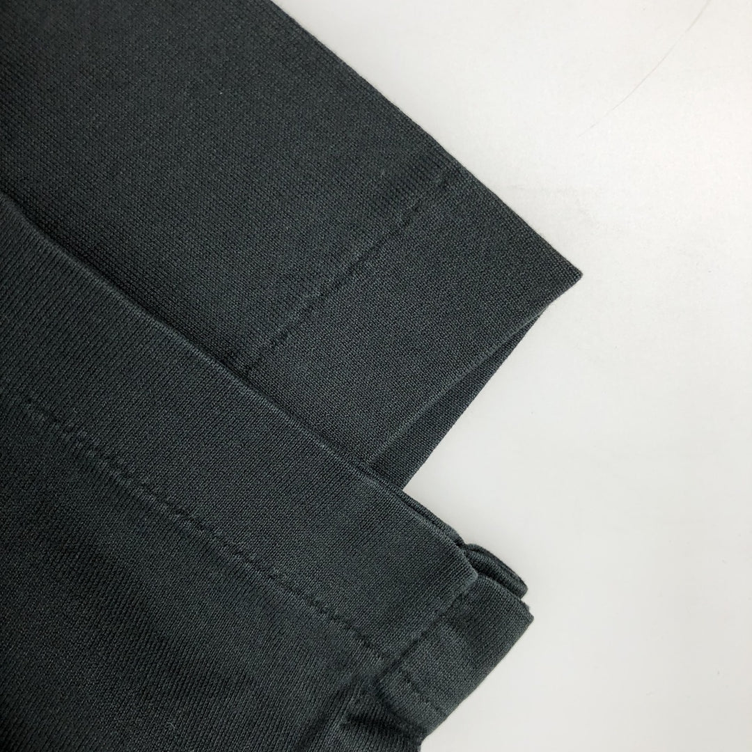 Ralph Lauren POLO SPORT Henley neck short-sleeved T-shirt with a single logo, men's size L (approx.) Pima Cotton black type Vintage Second Hand