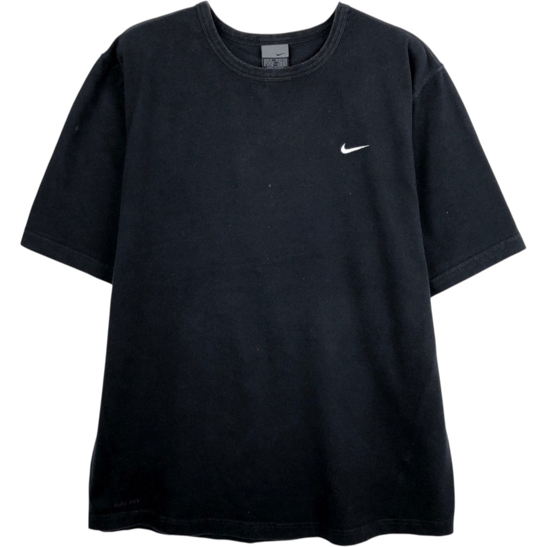 00'S Nike One Point Logo T-shirt Men's M size unclear black type Vintage Second Hand