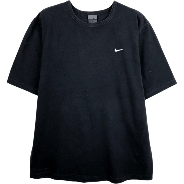 00'S Nike One Point Logo T-shirt Men's M size unclear black type Vintage Second Hand