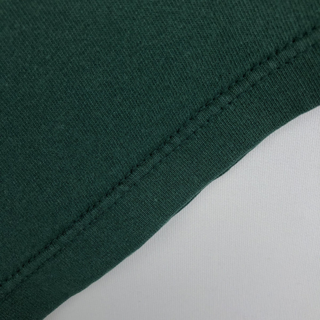 90s-00'S Adidas logo print T-shirt, made in USA, men's size S (approx.) cotton green type Vintage Second Hand