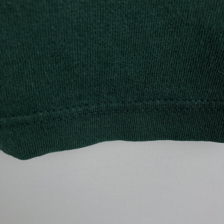 90s-00'S Adidas logo print T-shirt, made in USA, men's size S (approx.) cotton green type Vintage Second Hand