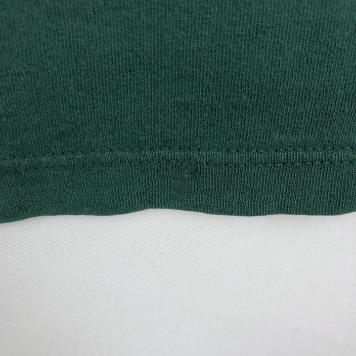 90s-00'S Adidas logo print T-shirt, made in USA, men's size S (approx.) cotton green type Vintage Second Hand