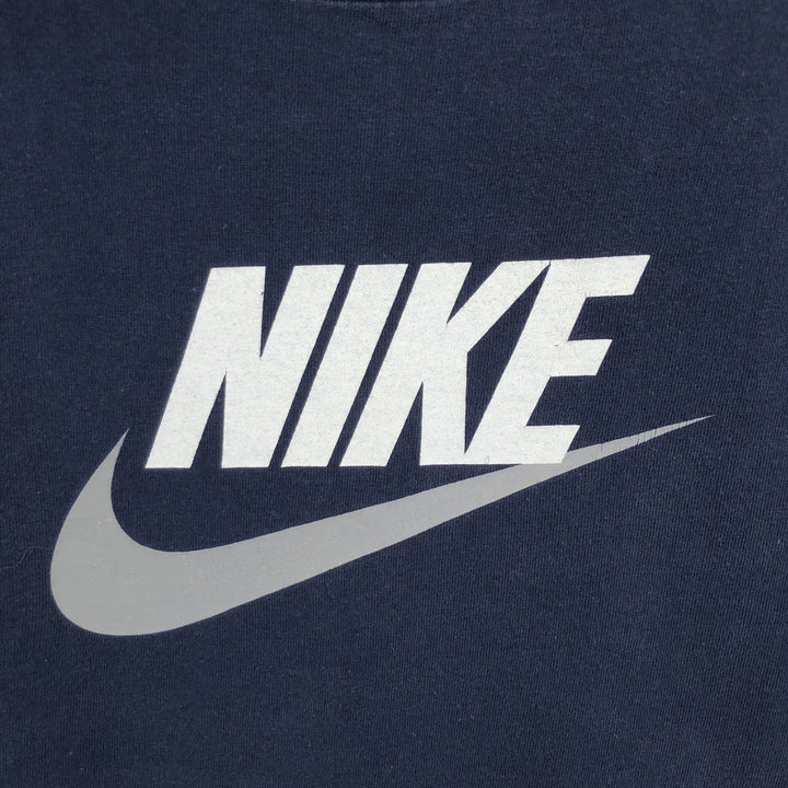 90'S Nike Logo Print T-Shirt, Men's Size XL (Equivalent), Vintage cotton navy blue type Vintage Second Hand