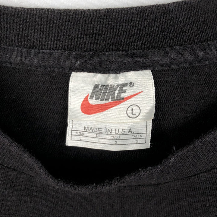 90'S Nike New York MetroStars sports print T-shirt, Made in USA, Men's size L equivalent, Vintage cotton black type Vintage Second Hand