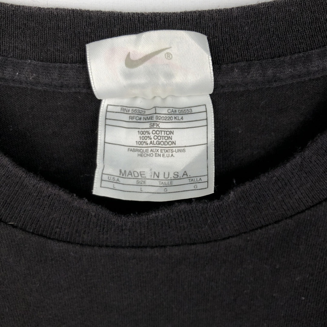 90'S Nike New York MetroStars sports print T-shirt, Made in USA, Men's size L equivalent, Vintage cotton black type Vintage Second Hand