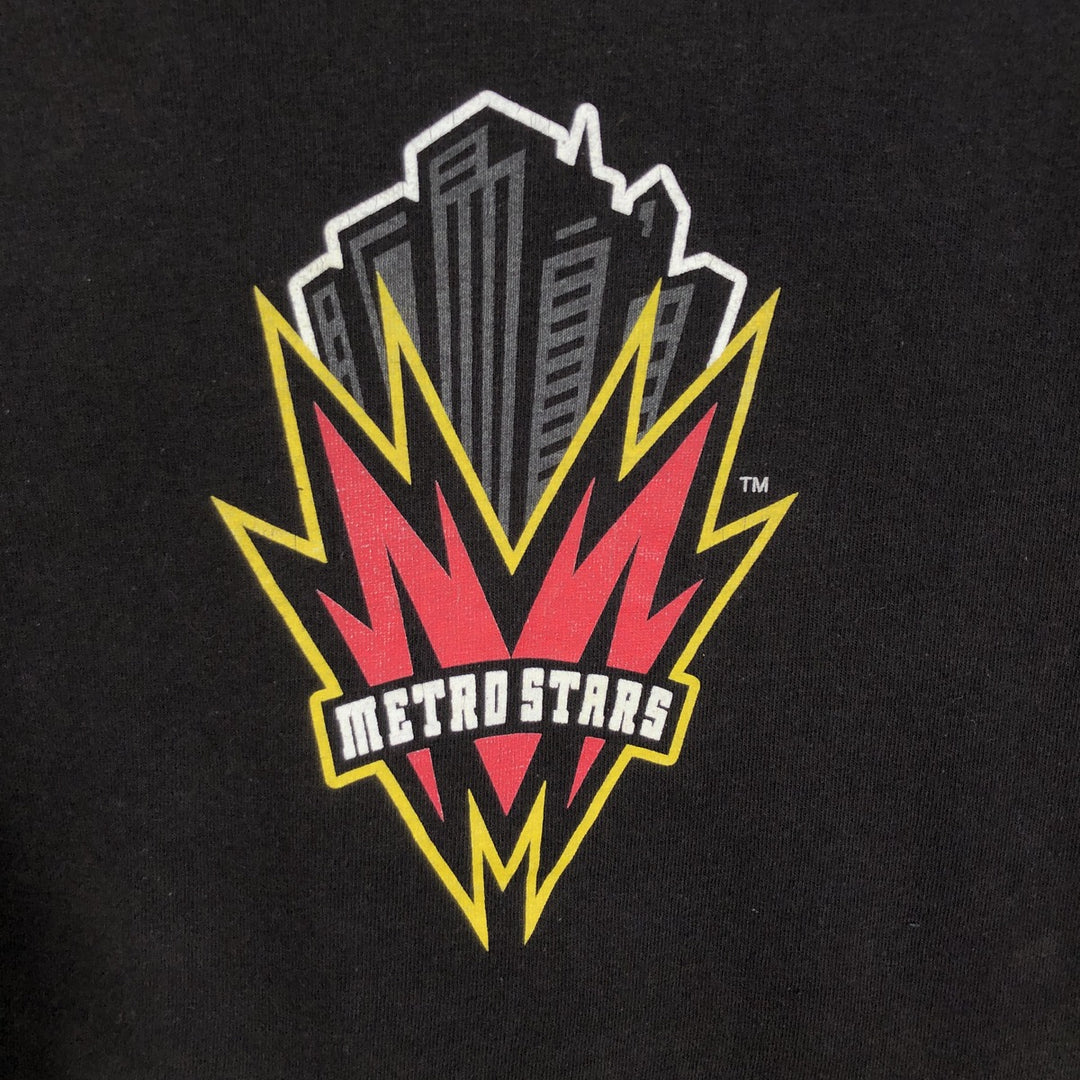 90'S Nike New York MetroStars sports print T-shirt, Made in USA, Men's size L equivalent, Vintage cotton black type Vintage Second Hand