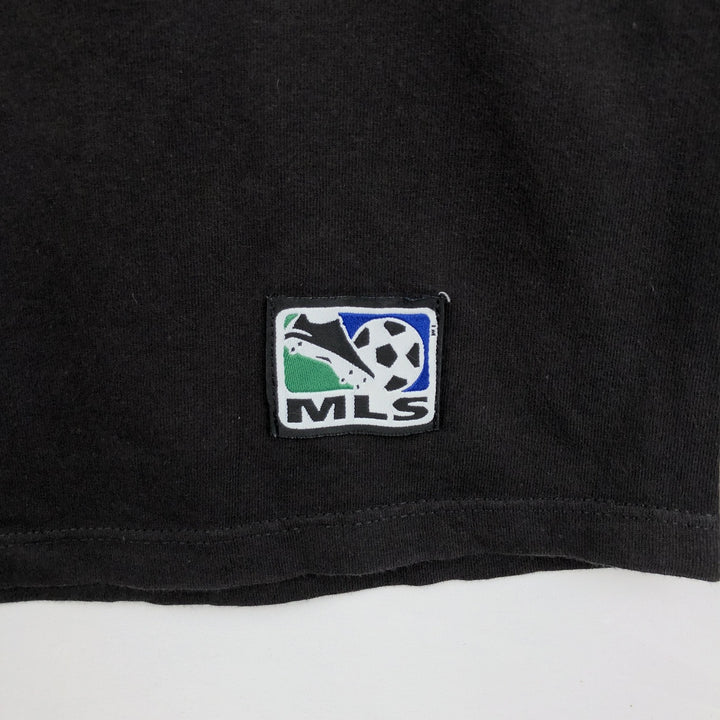 90'S Nike New York MetroStars sports print T-shirt, Made in USA, Men's size L equivalent, Vintage cotton black type Vintage Second Hand