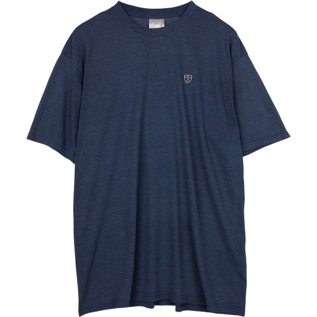 Nike One-Point Logo T-Shirt, Made in USA, Men's Size L (approx.) polyester blue type Vintage Second Hand