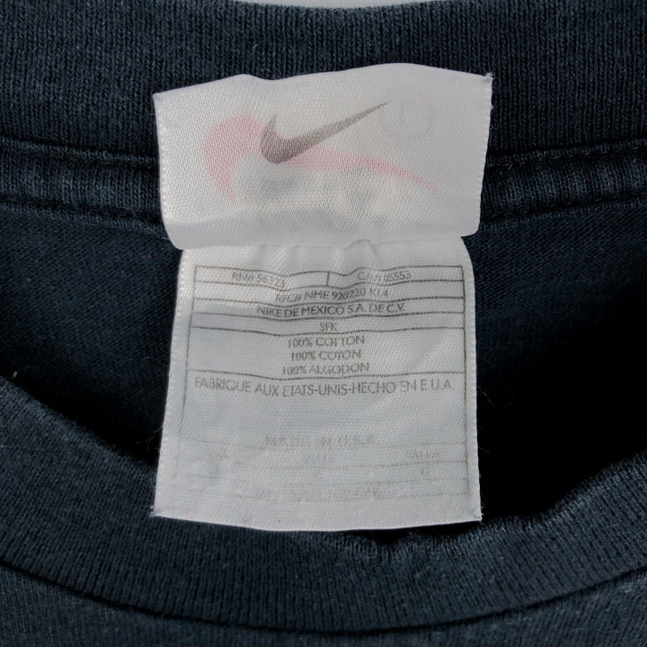 90'S Nike Logo Print T-Shirt, Made in USA, Men's Size L (approx.), Vintage cotton black type Vintage Second Hand