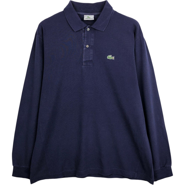 Lacoste LACOSTE Long Sleeve Polo Shirt Size 5 (Men's Size L) cotton navy blue type Vintage Second Hand