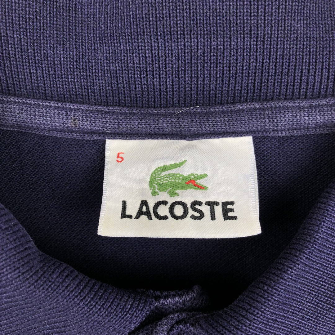Lacoste LACOSTE Long Sleeve Polo Shirt Size 5 (Men's Size L) cotton navy blue type Vintage Second Hand