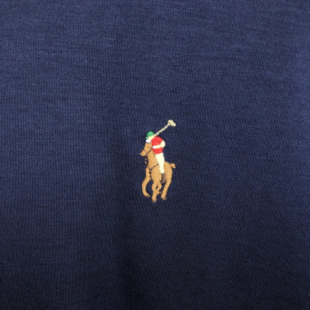 Ralph Lauren POLO RALPH LAUREN CLASSIC FIT long sleeve polo shirt for men, size M cotton navy blue type Vintage Second Hand