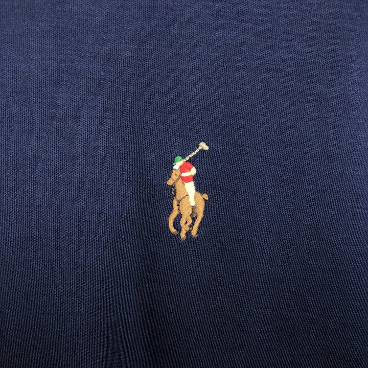 Ralph Lauren POLO RALPH LAUREN CLASSIC FIT long sleeve polo shirt for men, size M cotton navy blue type Vintage Second Hand