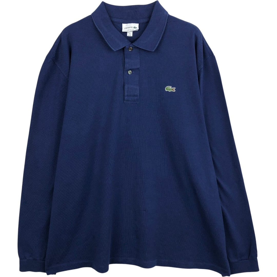 Lacoste Classic Fit Long Sleeve Polo Shirt, Men's Size XL cotton navy blue type Vintage Second Hand