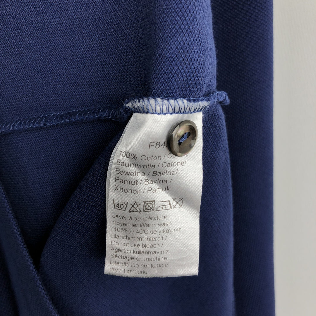 Lacoste Classic Fit Long Sleeve Polo Shirt, Men's Size XL cotton navy blue type Vintage Second Hand