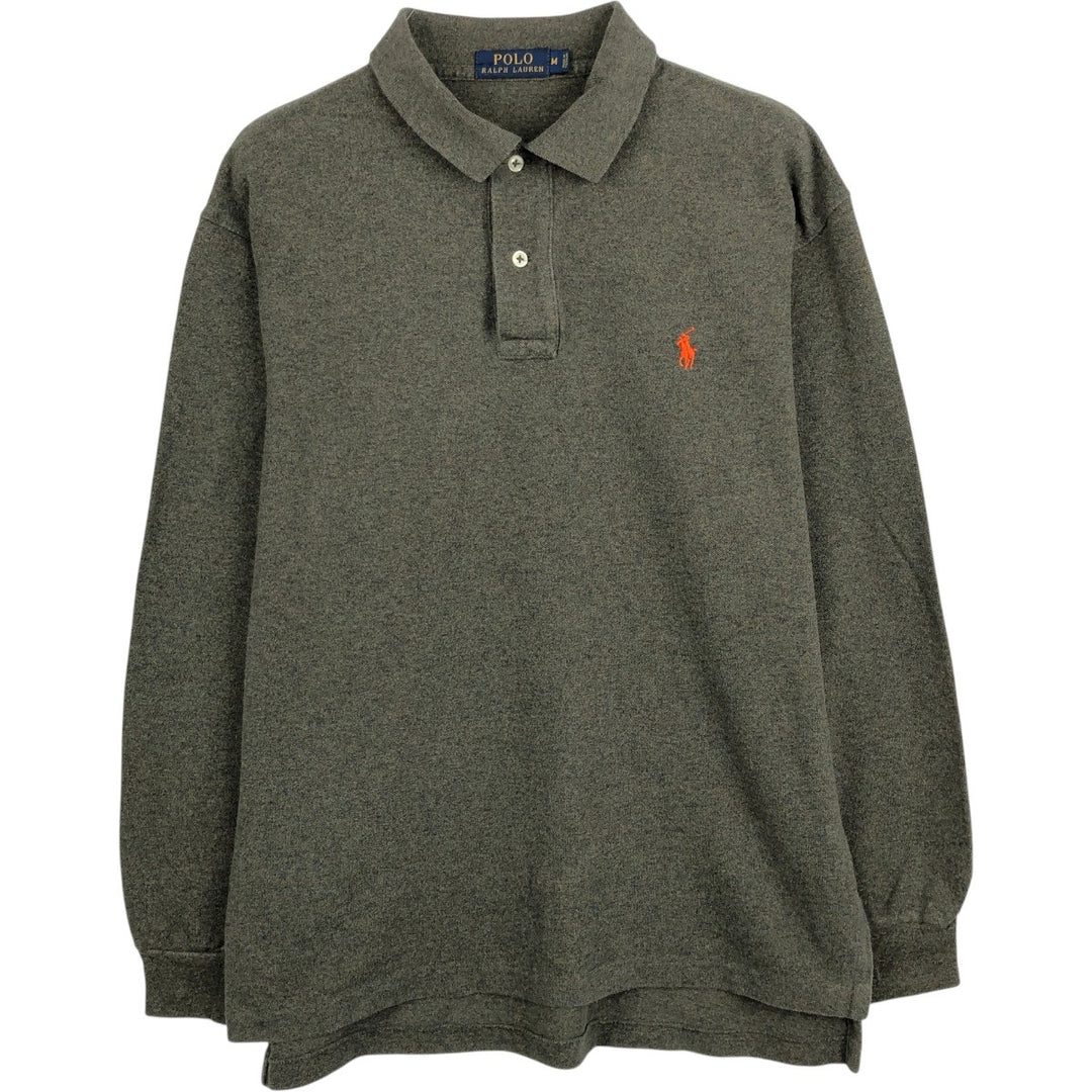 Ralph Lauren POLO RALPH LAUREN Long Sleeve Polo Shirt Men's M cotton brown type Vintage Second Hand