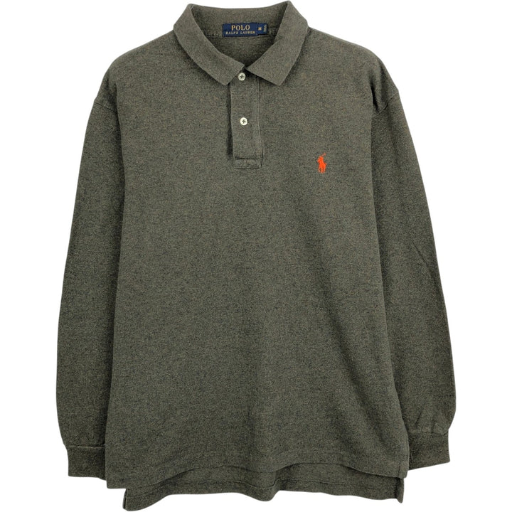 Ralph Lauren POLO RALPH LAUREN Long Sleeve Polo Shirt Men's M cotton brown type Vintage Second Hand