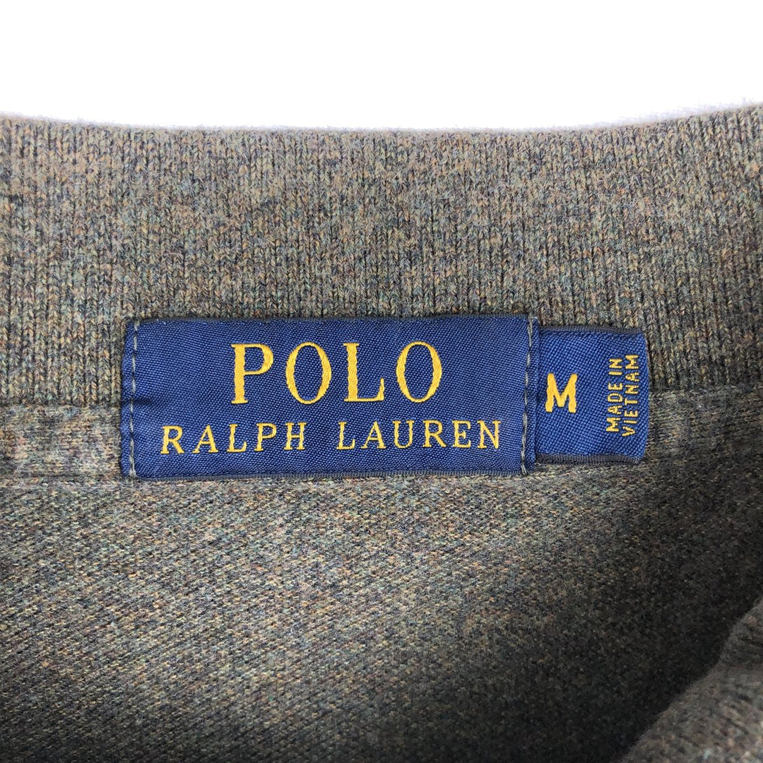 Ralph Lauren POLO RALPH LAUREN Long Sleeve Polo Shirt Men's M cotton brown type Vintage Second Hand