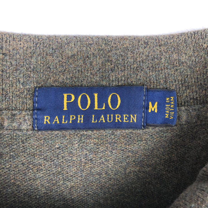 Ralph Lauren POLO RALPH LAUREN Long Sleeve Polo Shirt Men's M cotton brown type Vintage Second Hand