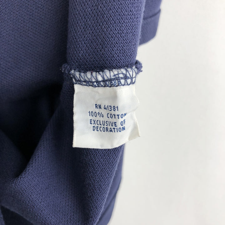 Ralph Lauren POLO RALPH LAUREN long-sleeved polo shirt, men's size L cotton navy blue type Vintage Second Hand