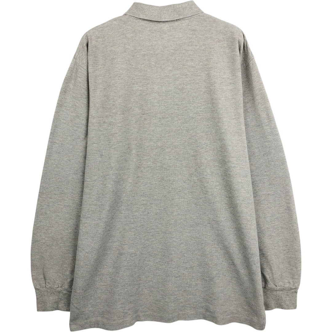 Ralph Lauren POLO by Ralph Lauren long sleeve polo shirt, men's XL size cotton gray type Vintage Second Hand