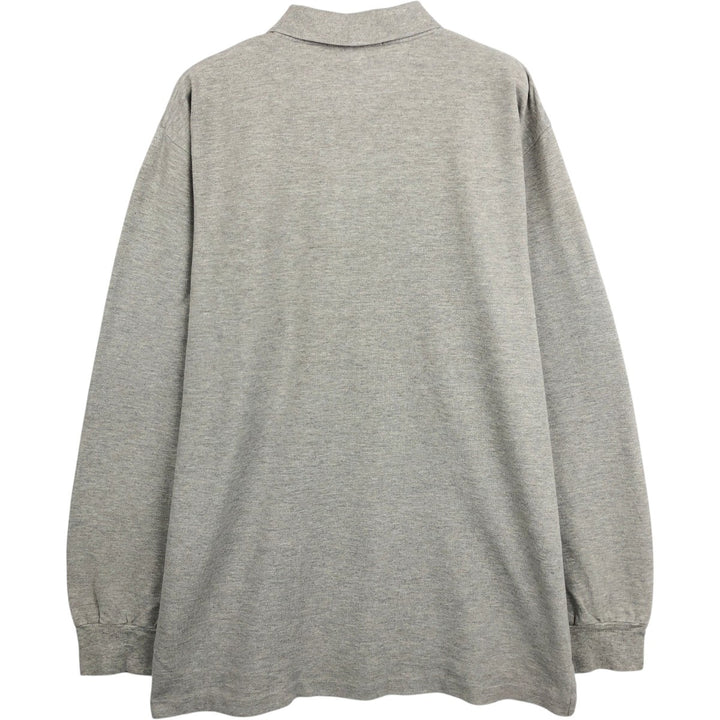 Ralph Lauren POLO by Ralph Lauren long sleeve polo shirt, men's XL size cotton gray type Vintage Second Hand