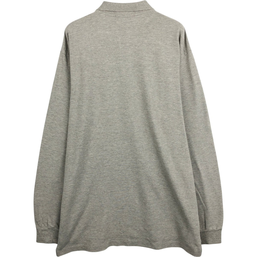 Ralph Lauren POLO by Ralph Lauren long sleeve polo shirt, men's XL size cotton gray type Vintage Second Hand