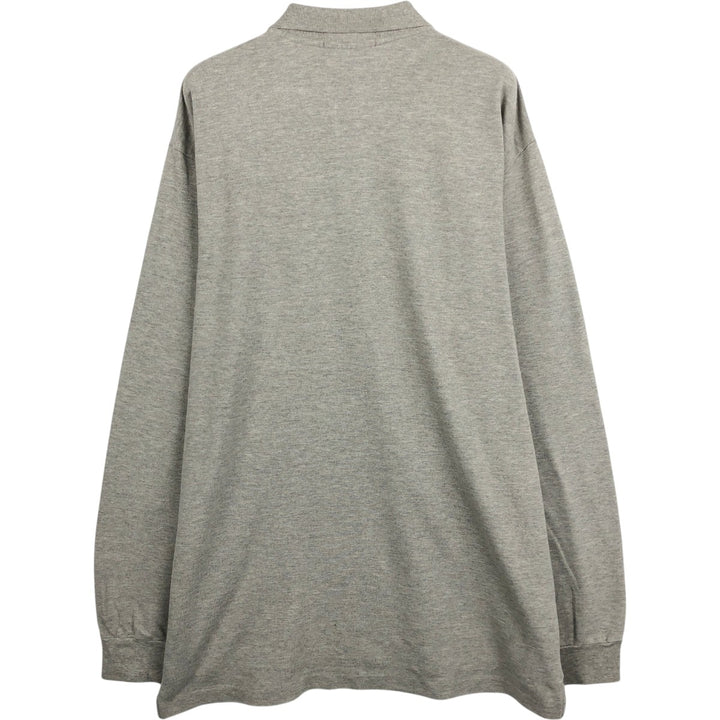 Ralph Lauren POLO by Ralph Lauren long sleeve polo shirt, men's XL size cotton gray type Vintage Second Hand