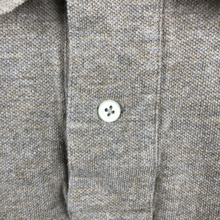 Ralph Lauren POLO by Ralph Lauren long sleeve polo shirt, men's size XXL cotton beige type brown Vintage Second Hand