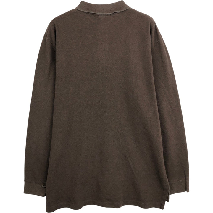 Ralph Lauren POLO by Ralph Lauren long sleeve polo shirt, men's XL size cotton brown type Vintage Second Hand