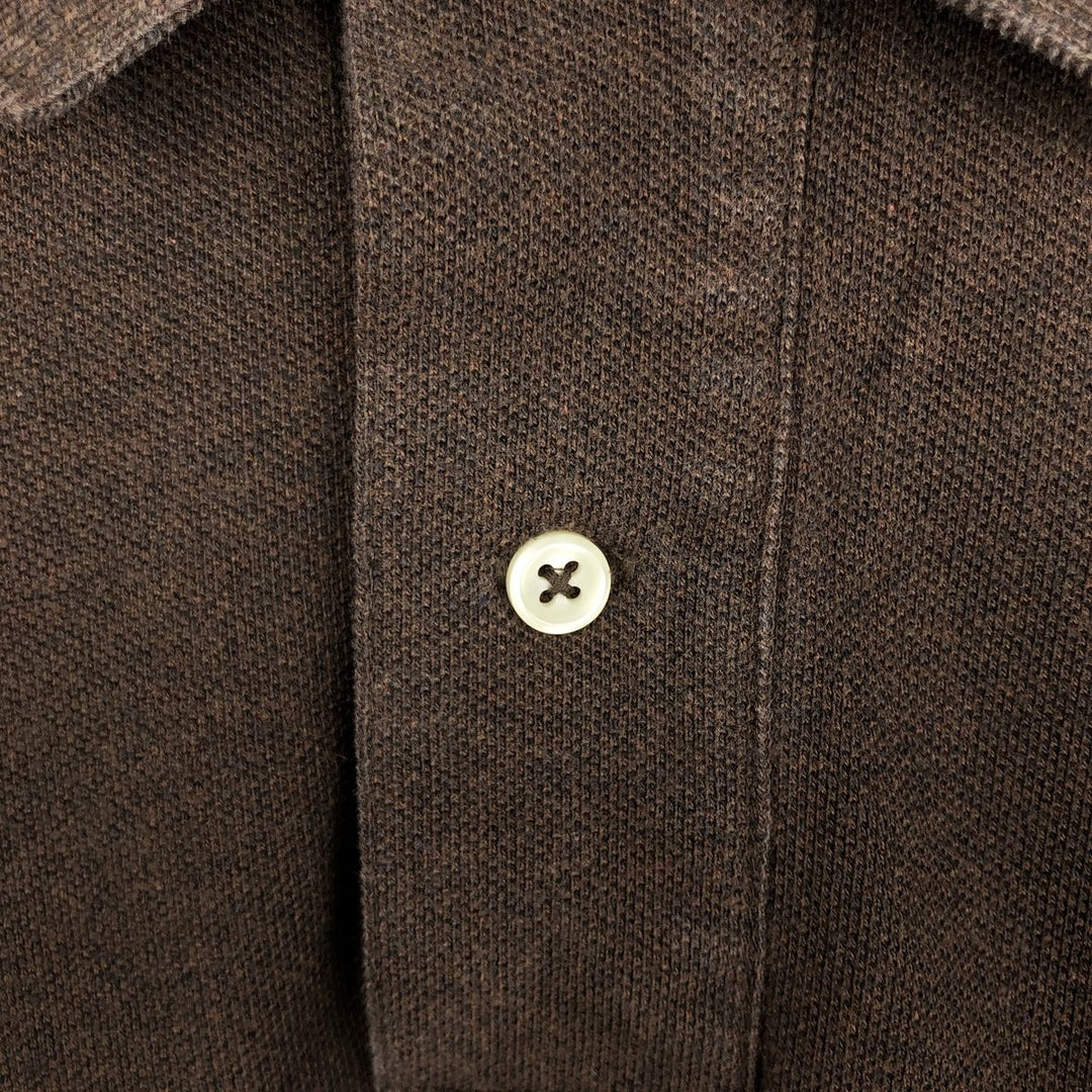 Ralph Lauren POLO by Ralph Lauren long sleeve polo shirt, men's XL size cotton brown type Vintage Second Hand