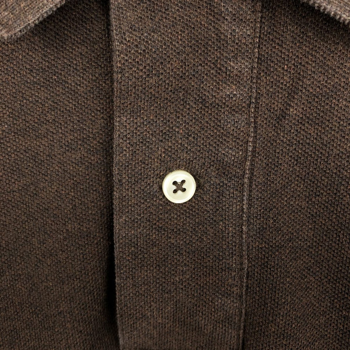 Ralph Lauren POLO by Ralph Lauren long sleeve polo shirt, men's XL size cotton brown type Vintage Second Hand