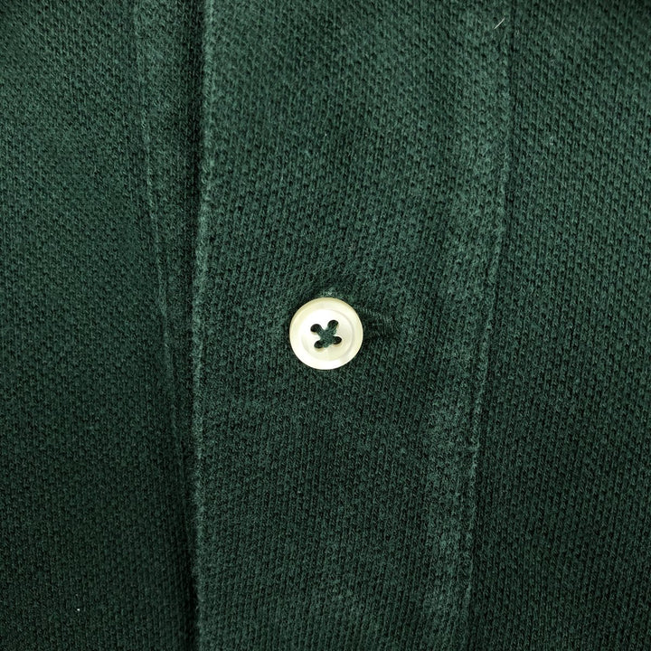 Ralph Lauren POLO by Ralph Lauren long sleeve polo shirt, men's XL size cotton Green type dark green Vintage Second Hand