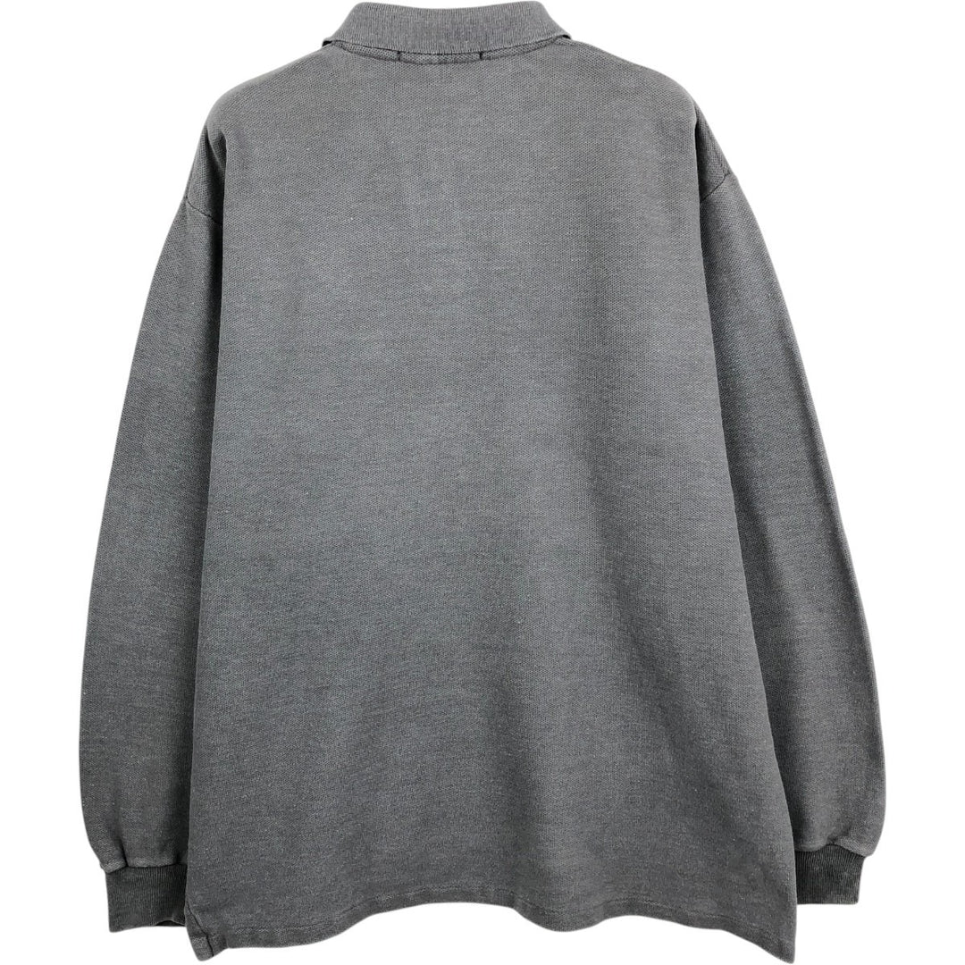 Ralph Lauren POLO by Ralph Lauren long sleeve polo shirt made in USA, men's size L cotton Charcoal Vintage Second Hand