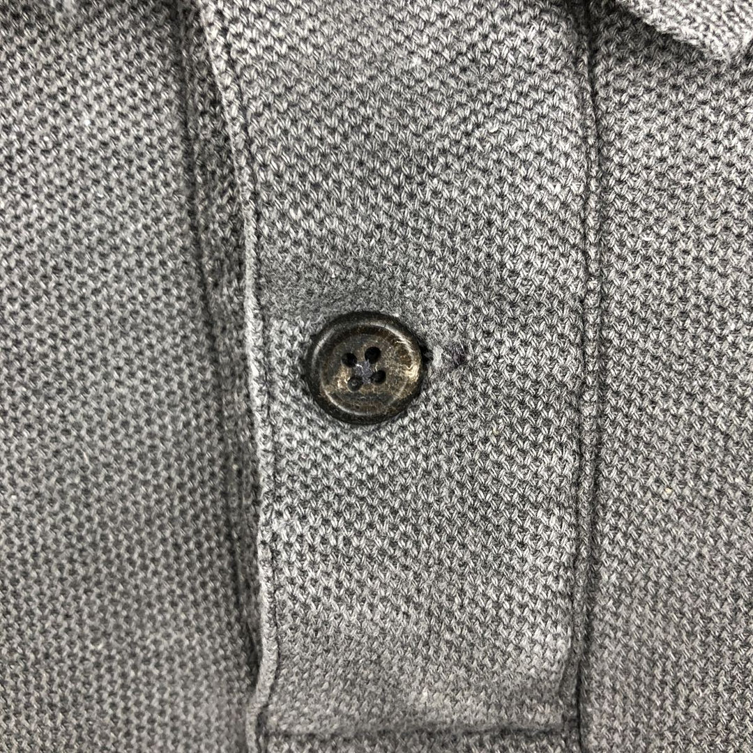 Ralph Lauren POLO by Ralph Lauren long sleeve polo shirt made in USA, men's size L cotton Charcoal Vintage Second Hand