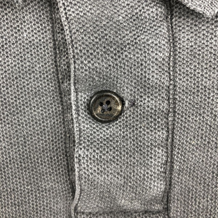 Ralph Lauren POLO by Ralph Lauren long sleeve polo shirt made in USA, men's size L cotton Charcoal Vintage Second Hand