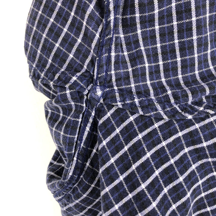 Dockers Long Sleeve Button-Down Check Shirt, Men's Size L cotton blue type Vintage Second Hand