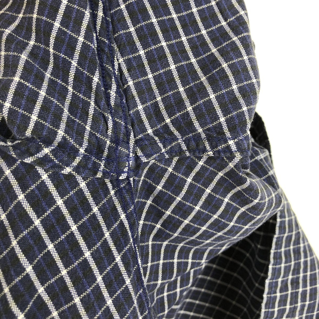 Dockers Long Sleeve Button-Down Check Shirt, Men's Size L cotton blue type Vintage Second Hand