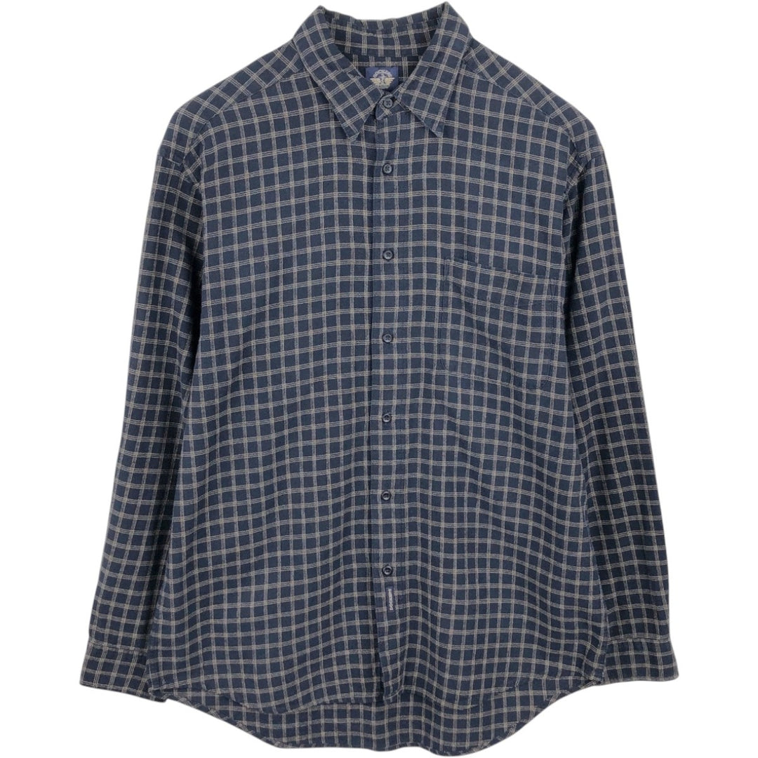 Dockers long-sleeved cotton check shirt, men's size L (approx.) cotton black type Vintage Second Hand