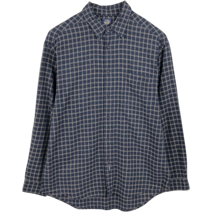 Dockers long-sleeved cotton check shirt, men's size L (approx.) cotton black type Vintage Second Hand